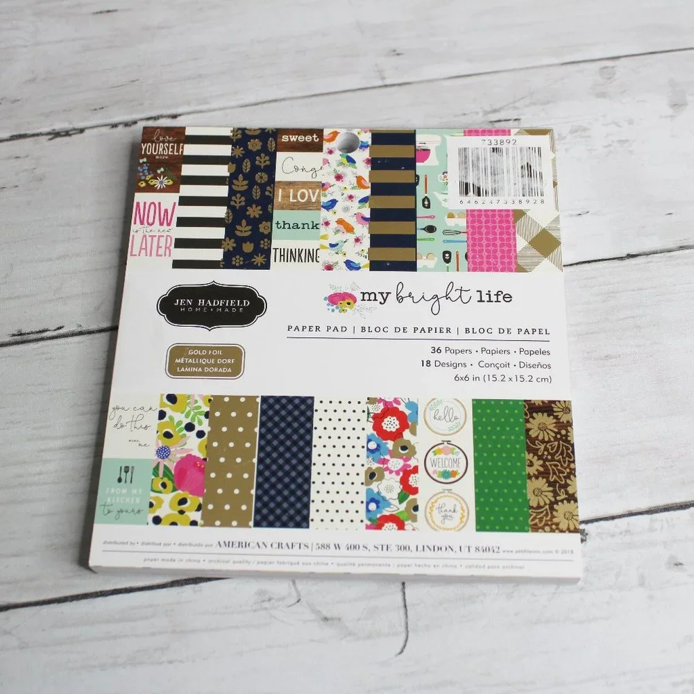 Jen Hadfield Scrapbook Cardstock Paper Pad 6